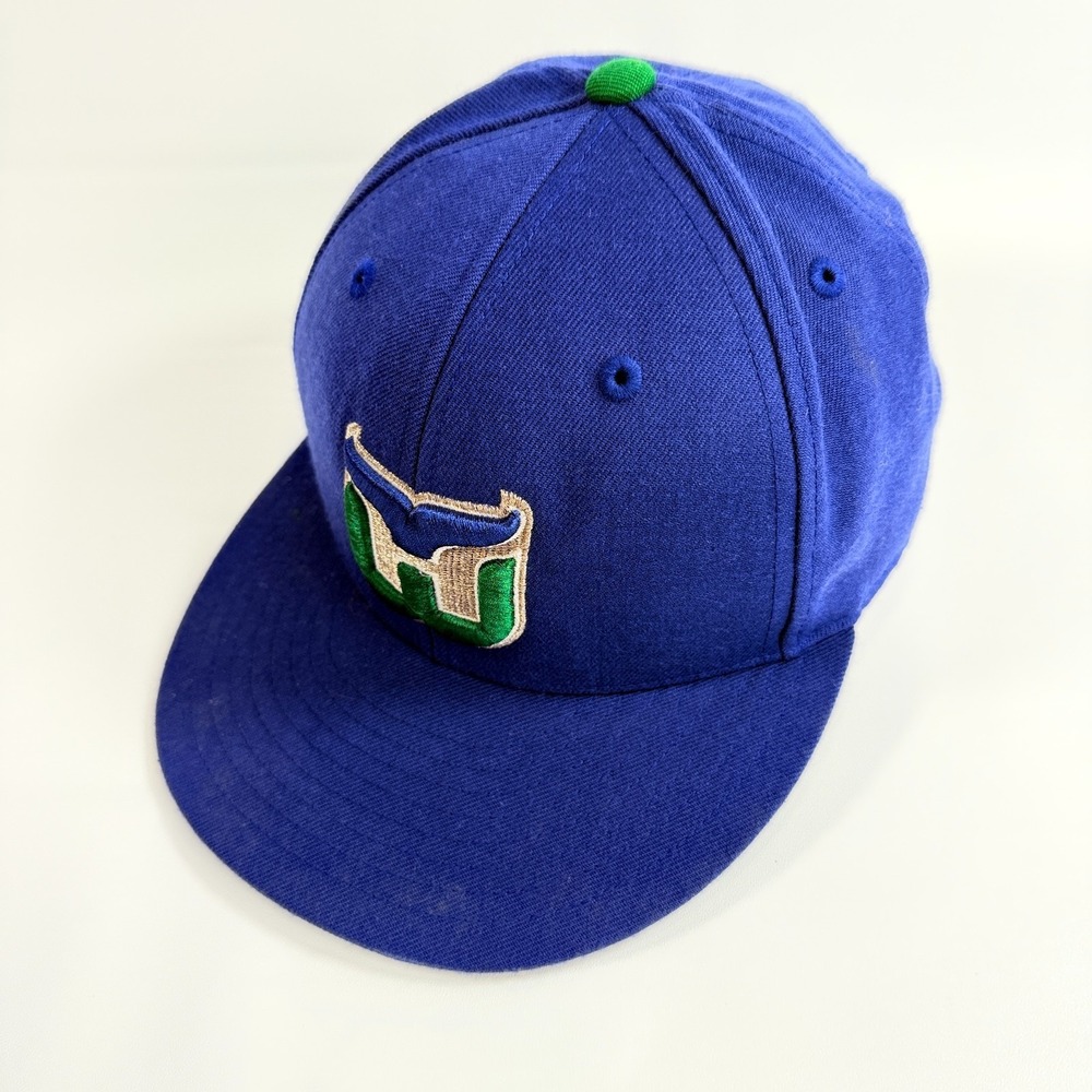 Hartford Whalers Mitchell Ness Fitted Hat Size 7 Green Underbrim Vintage Cap